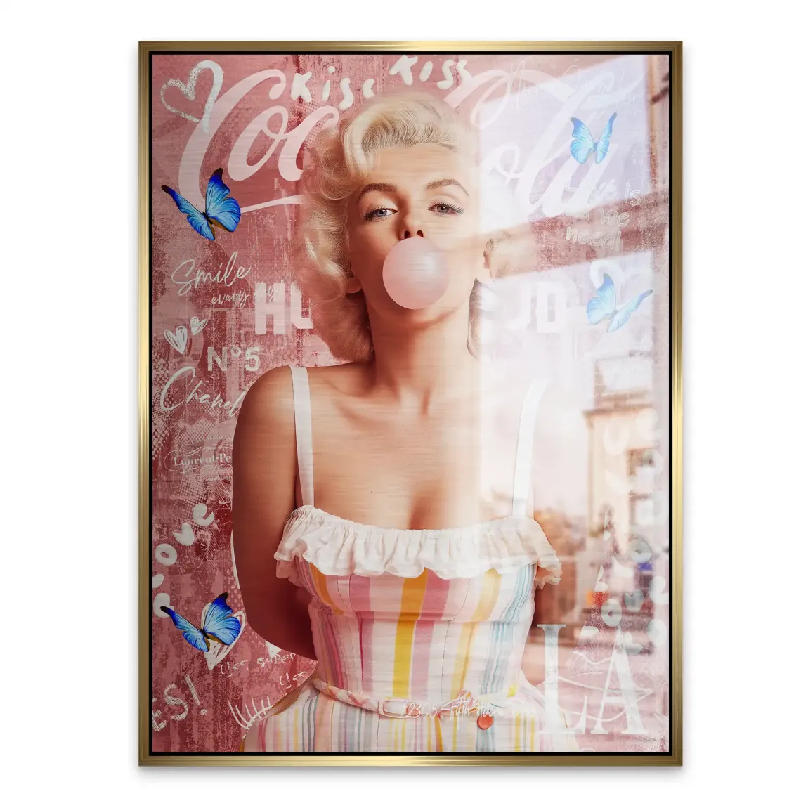 Bubble Pop Hollywood Alu Gebürstet Bild INGALERIE