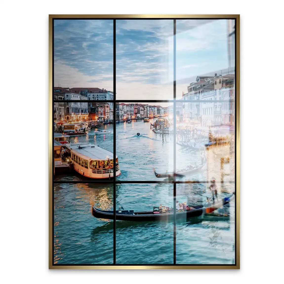 Lichter von Venedig Alu Gebürstet Bild