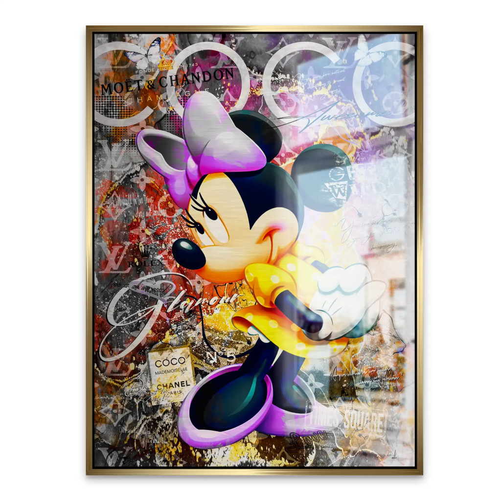 Minnie Maus Glamour Pop Art Alu Gebürstet INGALERIE