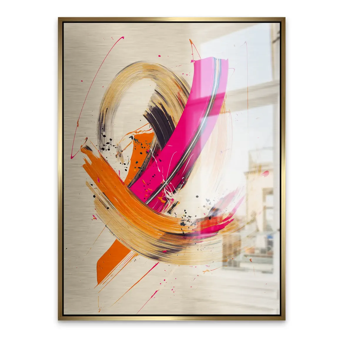 Bewegte Farbe Abstrakt Alu Gebürstet Bild