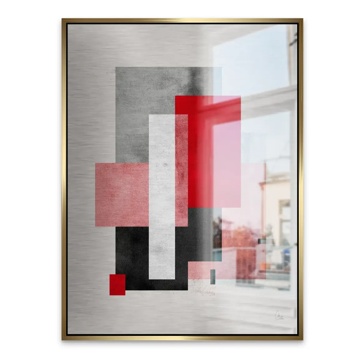 Geometric Aura Alu Gebürstet Bild