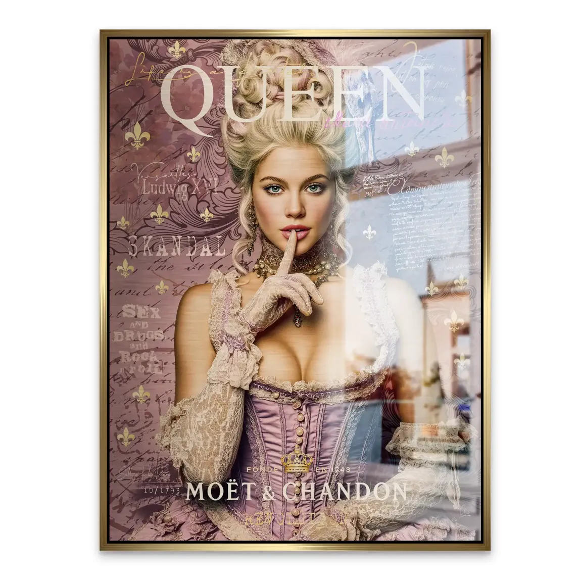 Marie Antoinette Rebell Art Alu Gebürstet Bild