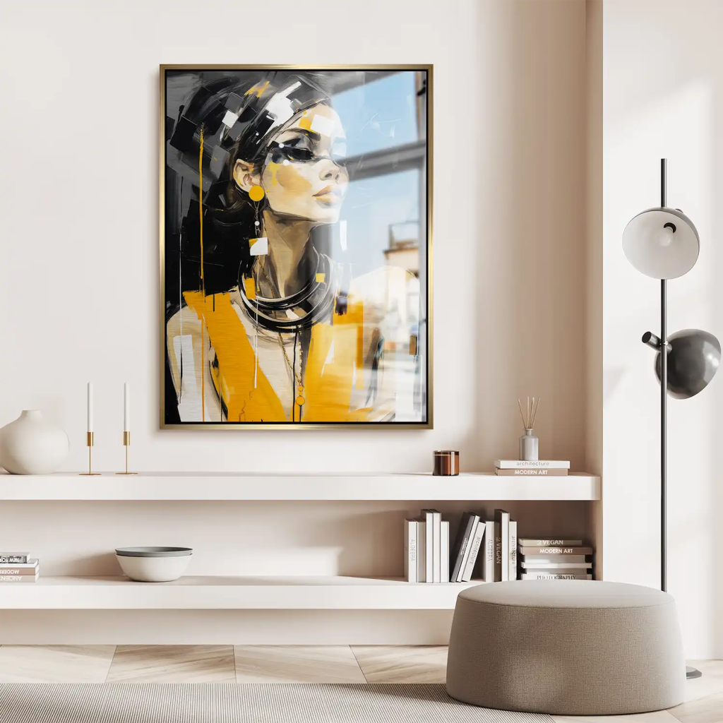 Abstrakt Style Lady Alu gebürstet Bild INGALERIE