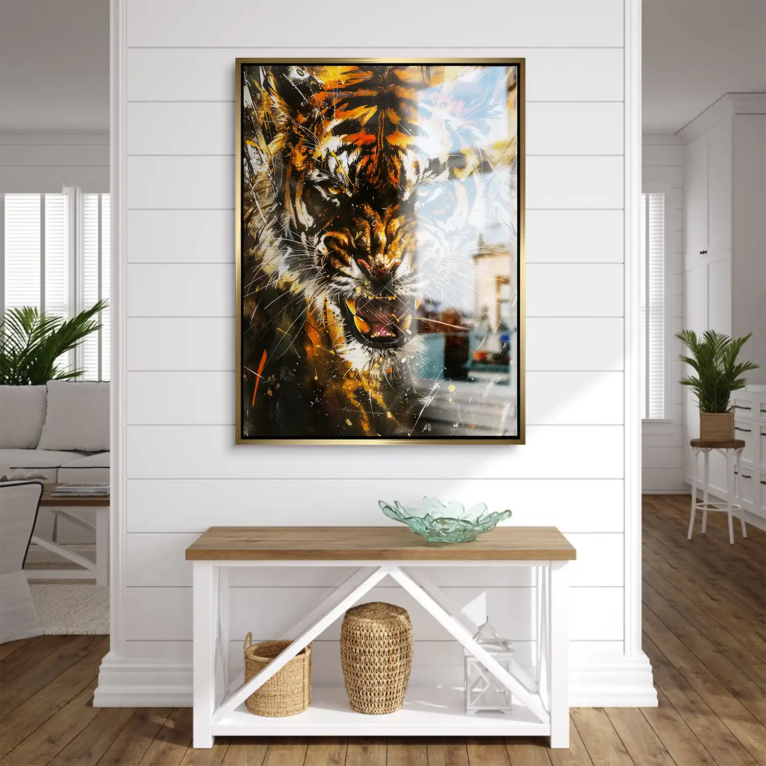 Tiger Abstrakt Aludibond Gebürstet INGALERIE