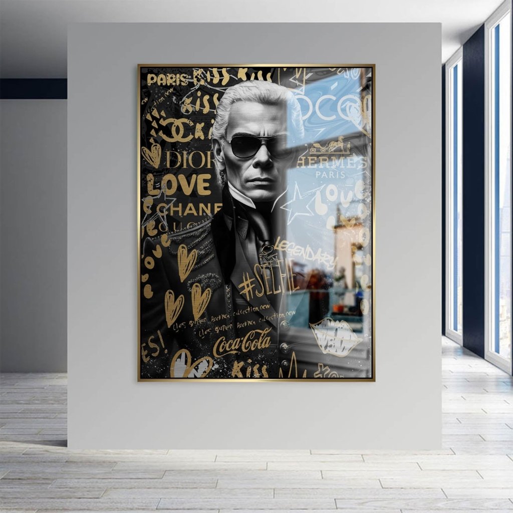 Karl Fashion Pop Art Aludibond Brush Bild INGALERIE