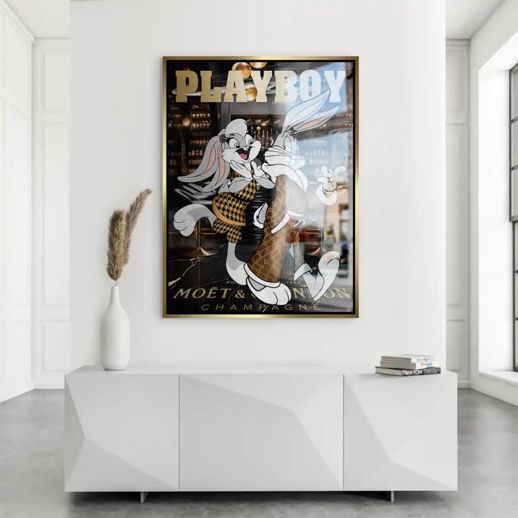 Mr. Bild Bunny Playboy Style Alu Gebürstet INGALERIE