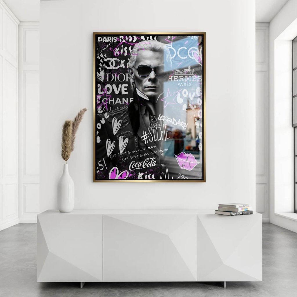 Karl Pop Art Style Aludibond Brush Bild INGALERIE