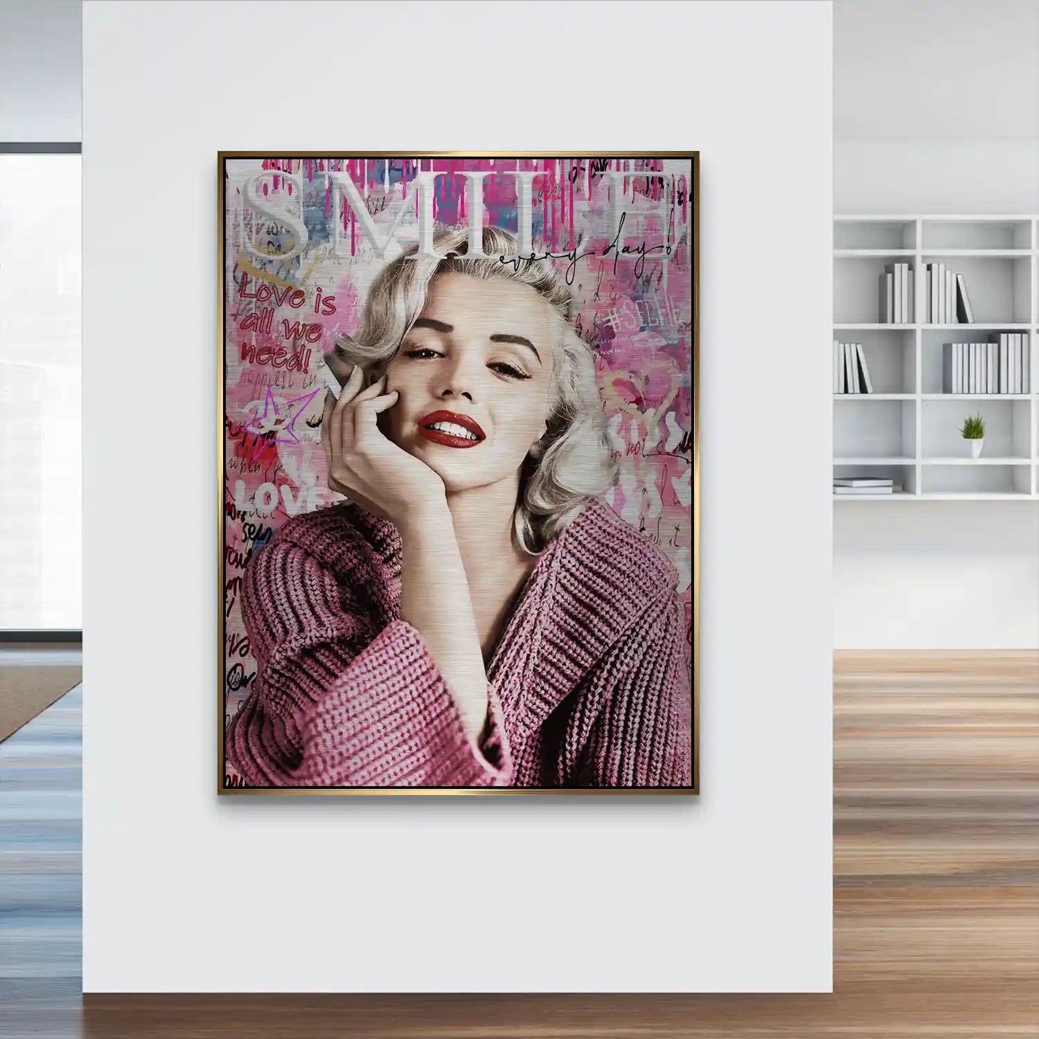 Pop Art Marilyn Monroe Smile AluDibond Gebürstet INGALERIE