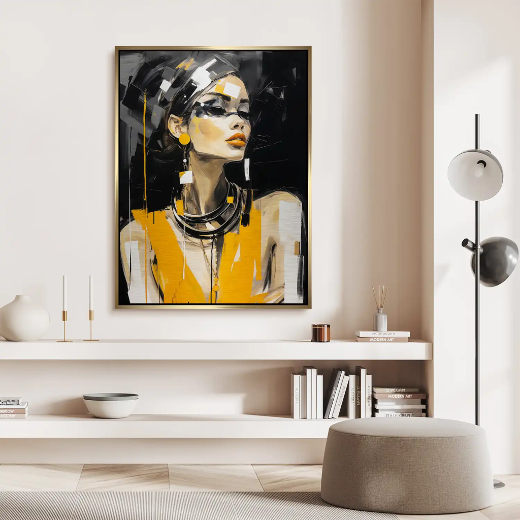 Abstrakt Style Lady Alu gebürstet Bild INGALERIE