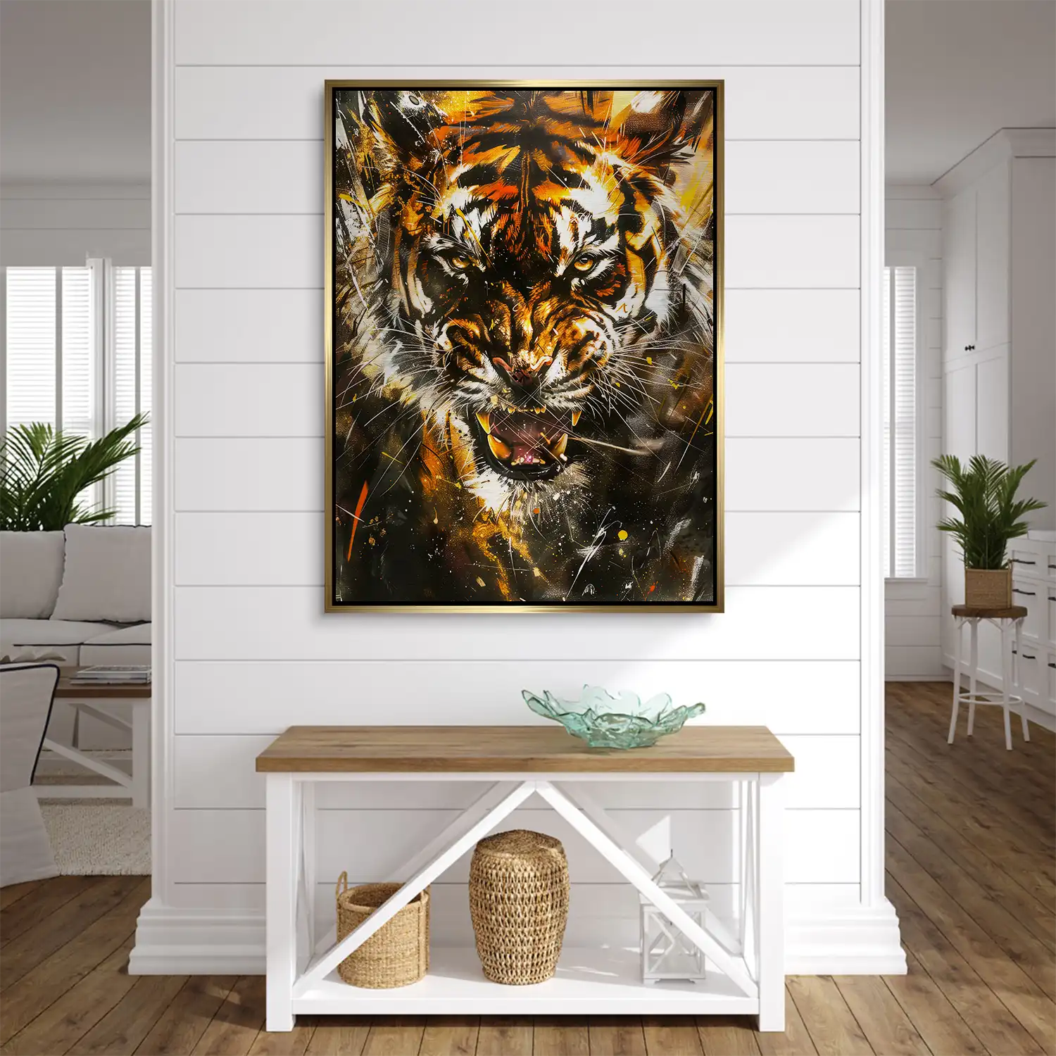 Tiger Abstrakt Aludibond Gebürstet INGALERIE