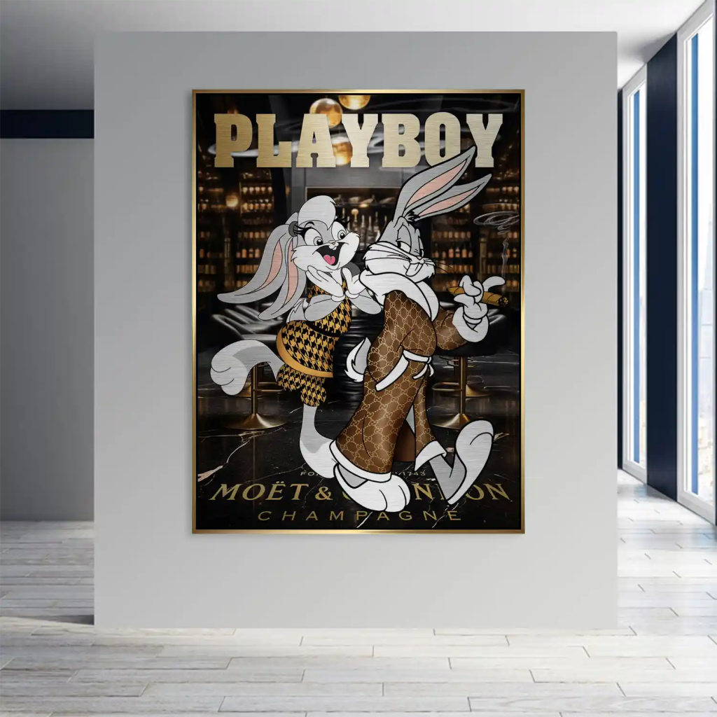 Mr. Bild Bunny Playboy Style Alu Gebürstet INGALERIE