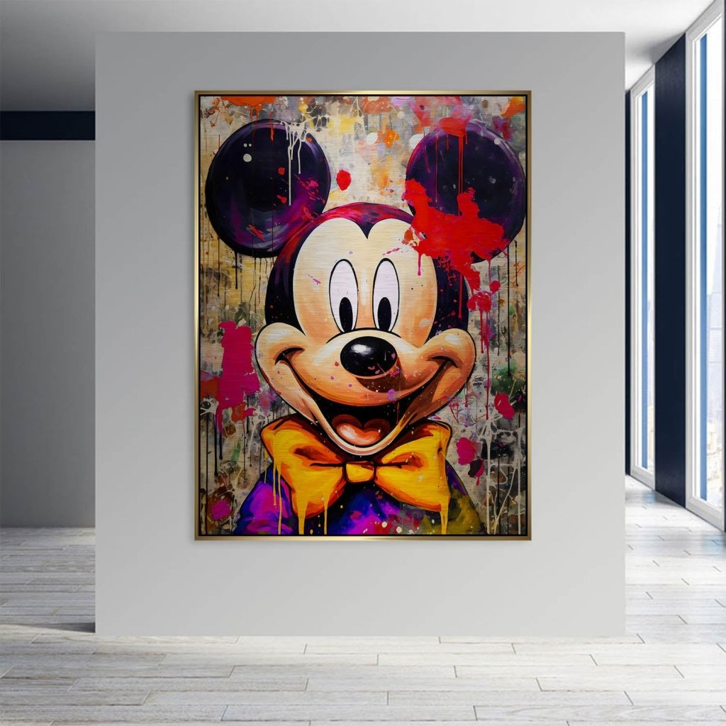 Micky Maus Abstrakt Style Aludibond Gebürstet INGALERIE