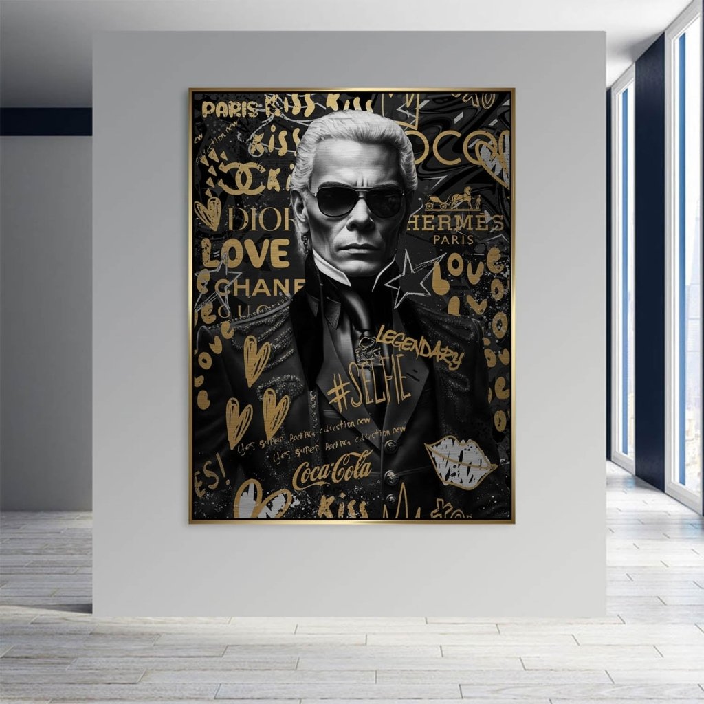 Karl Fashion Pop Art Aludibond Brush Bild INGALERIE