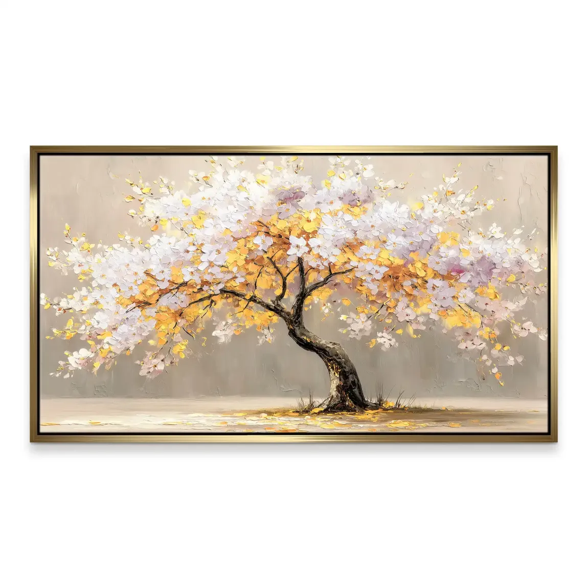 Gold Leaf Tree Art Leinwand Bild