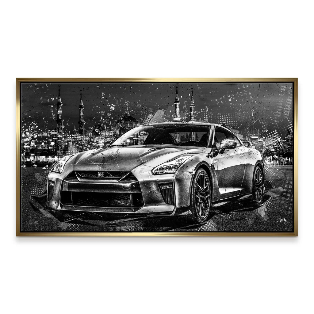 Nissan GT-R Abstrakt Style Leinwand Bild INGALERIE