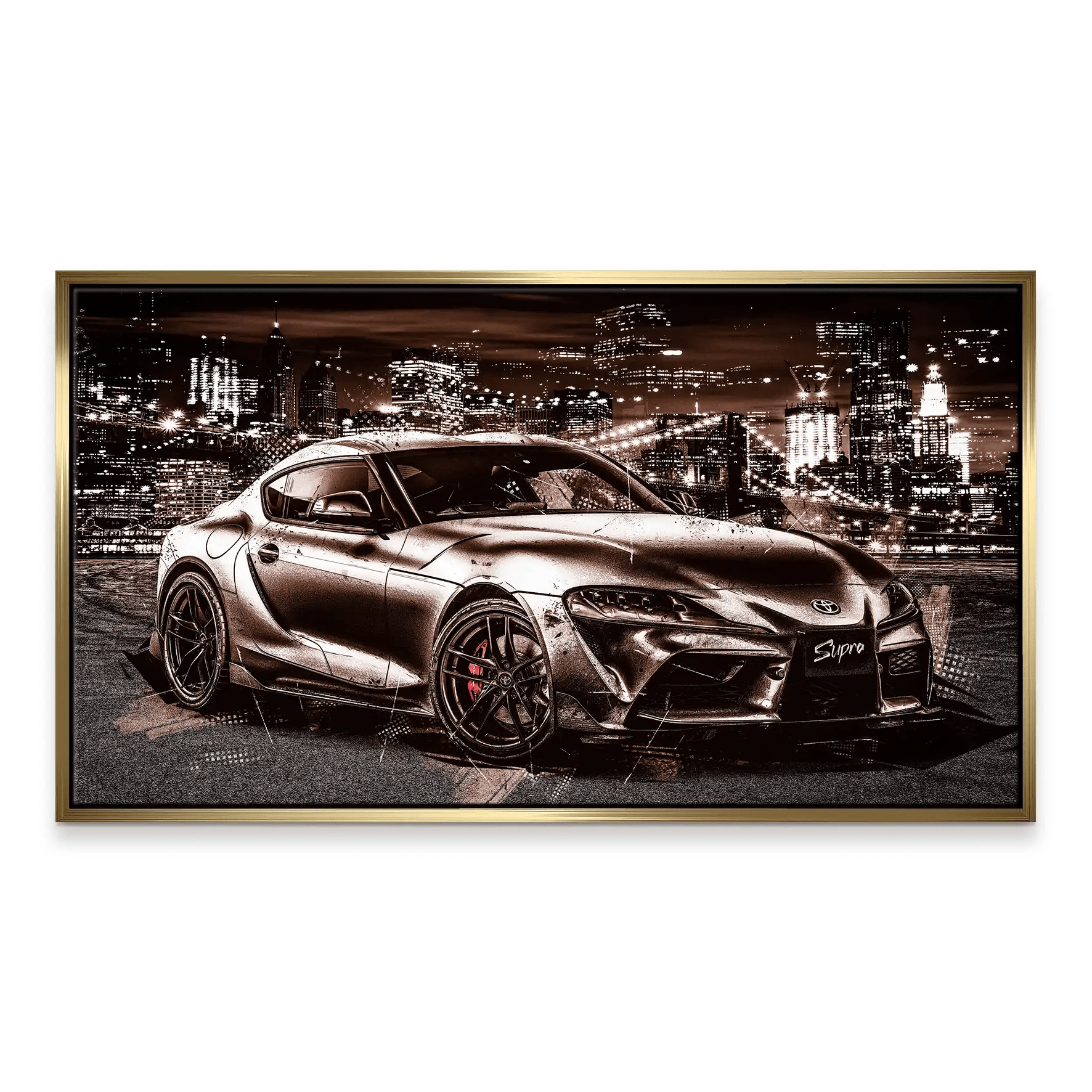 Toyota Supra City Style Leinwand Bild INGALERiE
