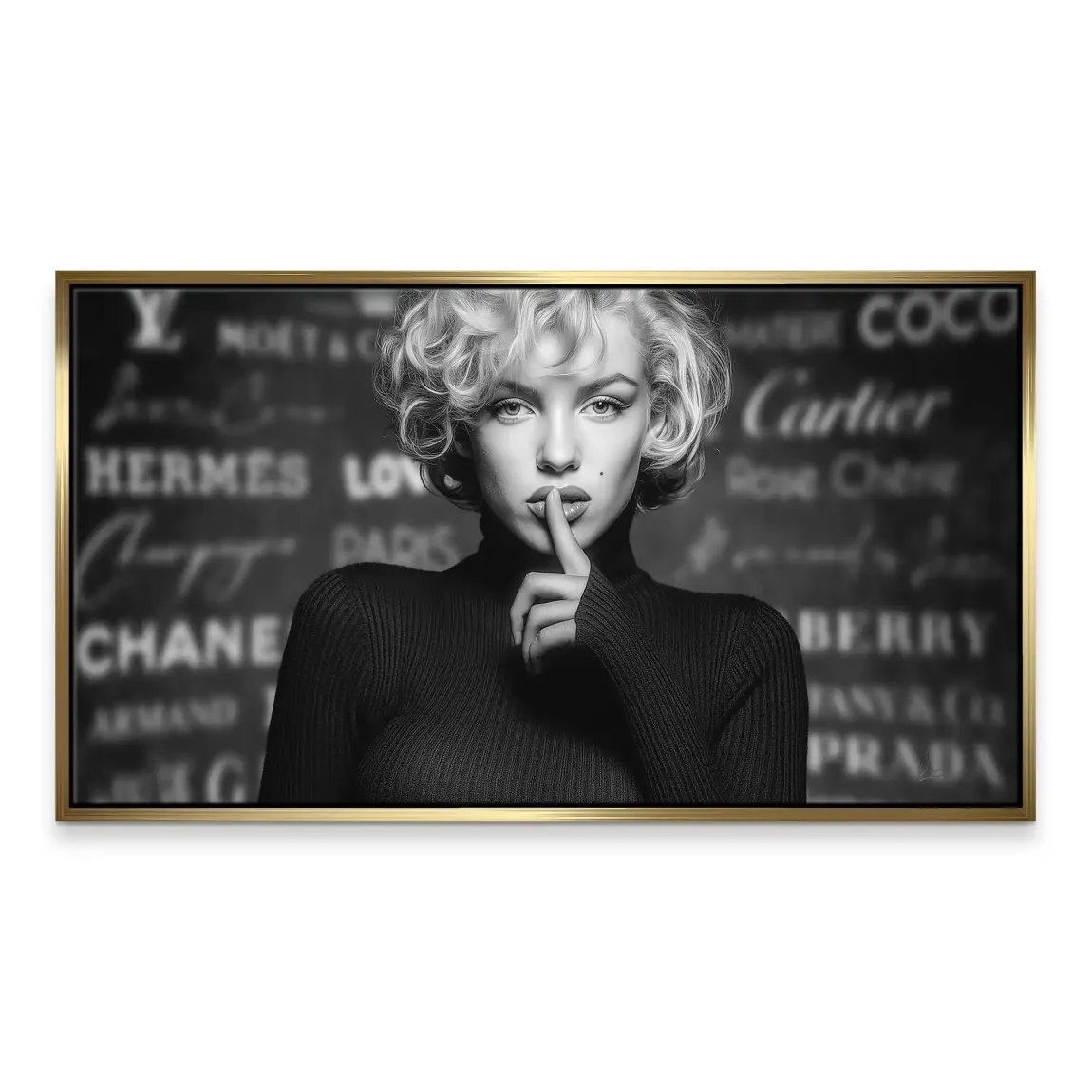 Marilyn Monroe Black Secret Leinwand Bild