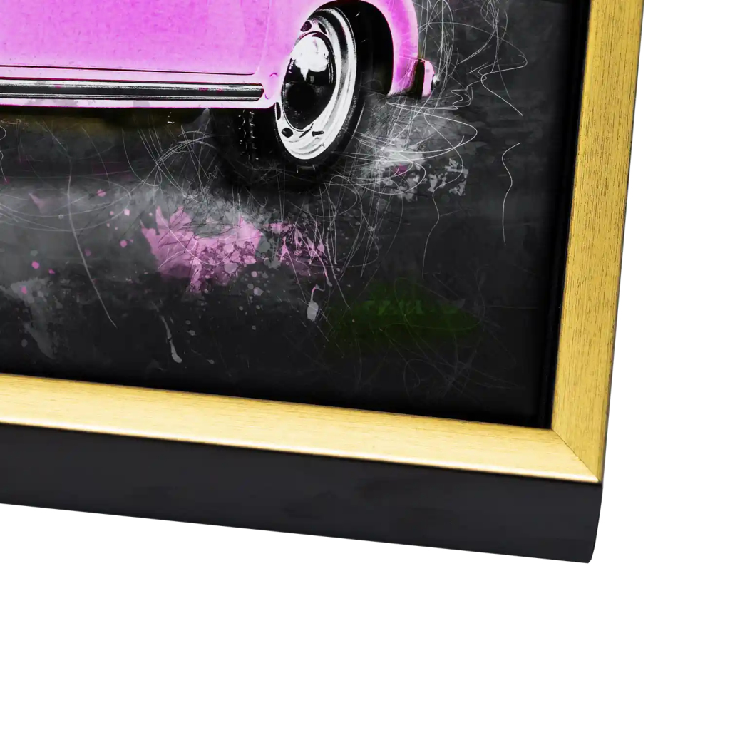 Pink Porsche Speedster Abstrakt Style Leinwand Bild INGALERIE