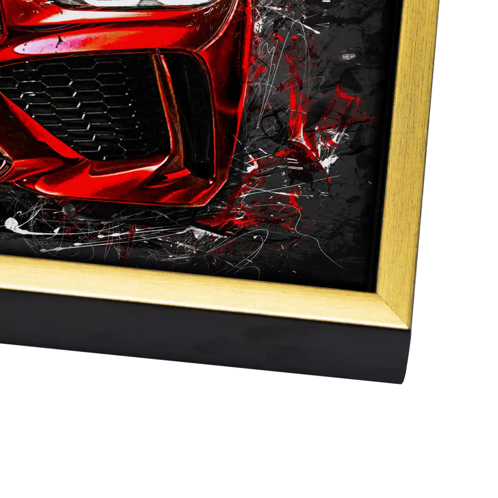 BMW M4 Abstrakt Red Style Leinwand Bild INGALERIE