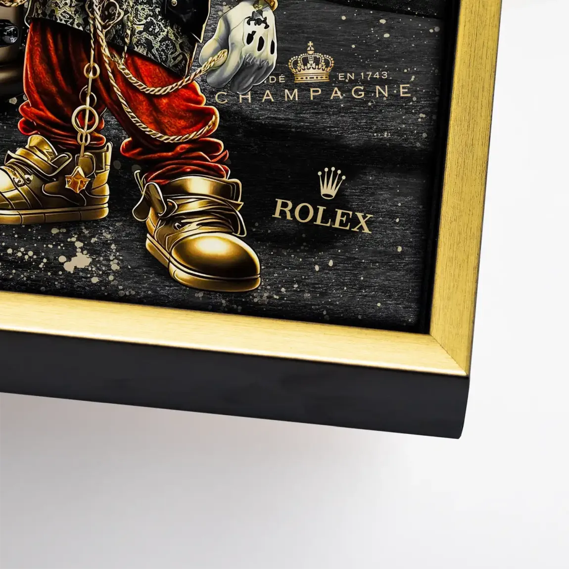 Mickey Gold 356 Porsche Leinwand Bild