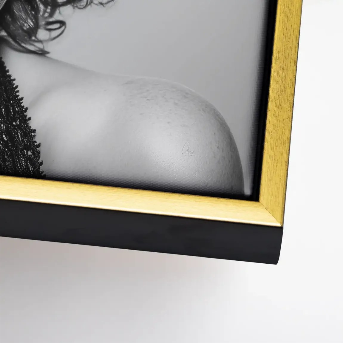 Marilyn Silent Secret Black Leinwand Bild