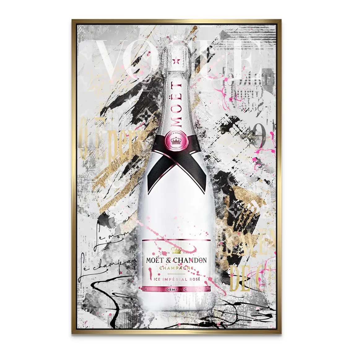 Champagner Rosé Leinwand Bild
