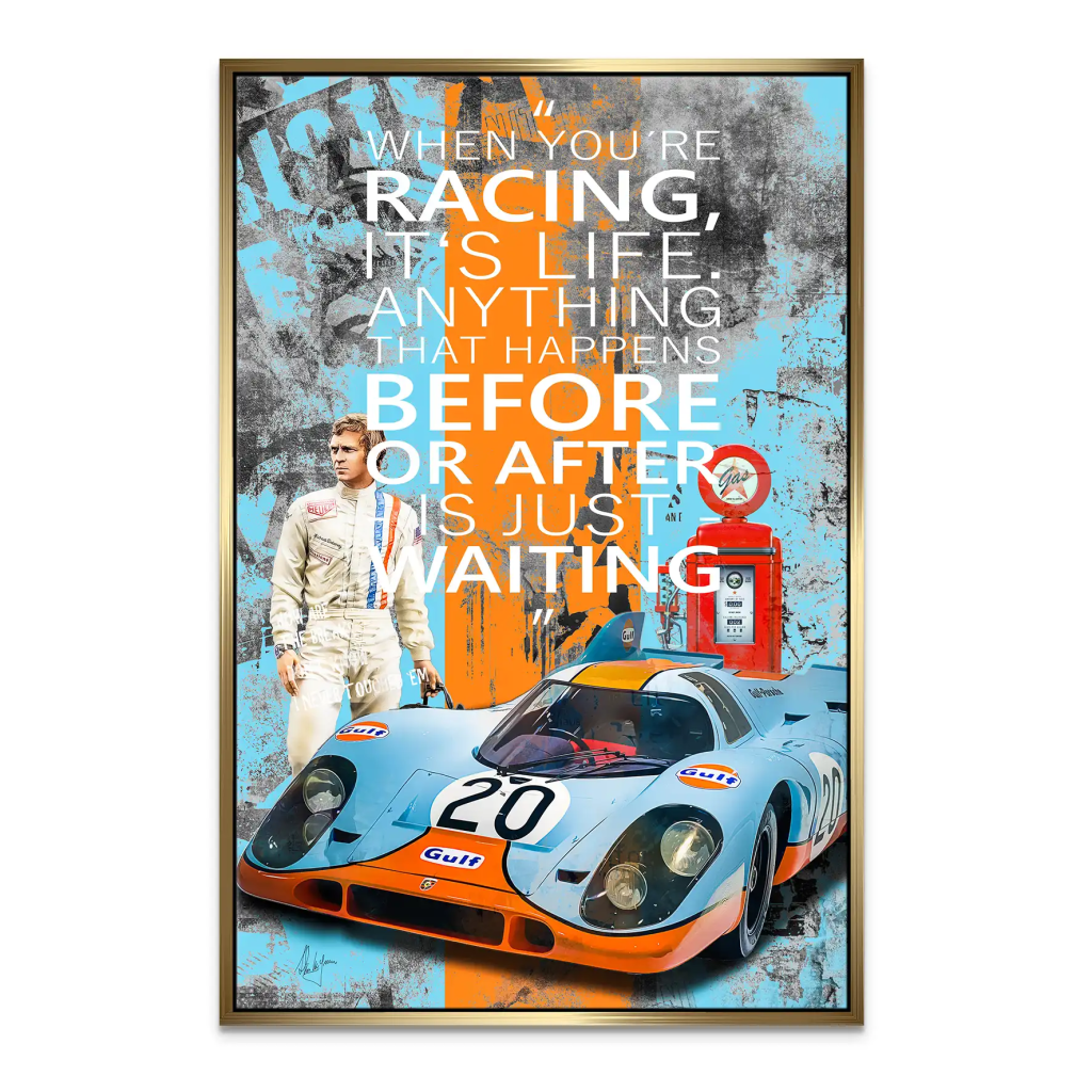 Steve Racing Is Life Leinwand Bild INGALERIE
