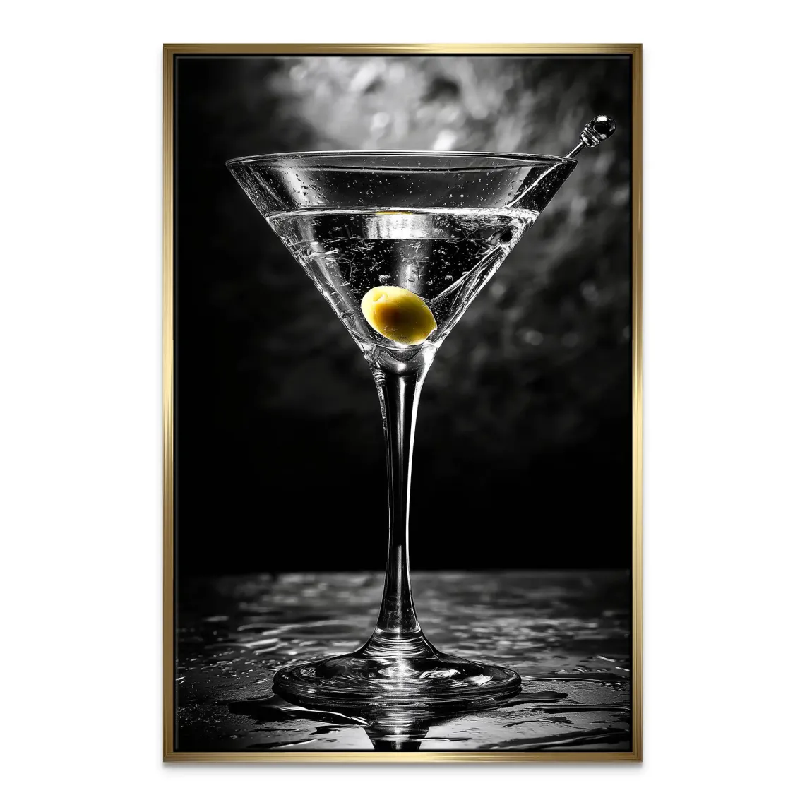 Martini Glas Noir Leinwand Bild