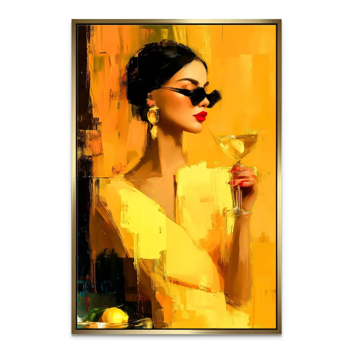 Golden Luxe Martini Leinwand Bild INGALERIE