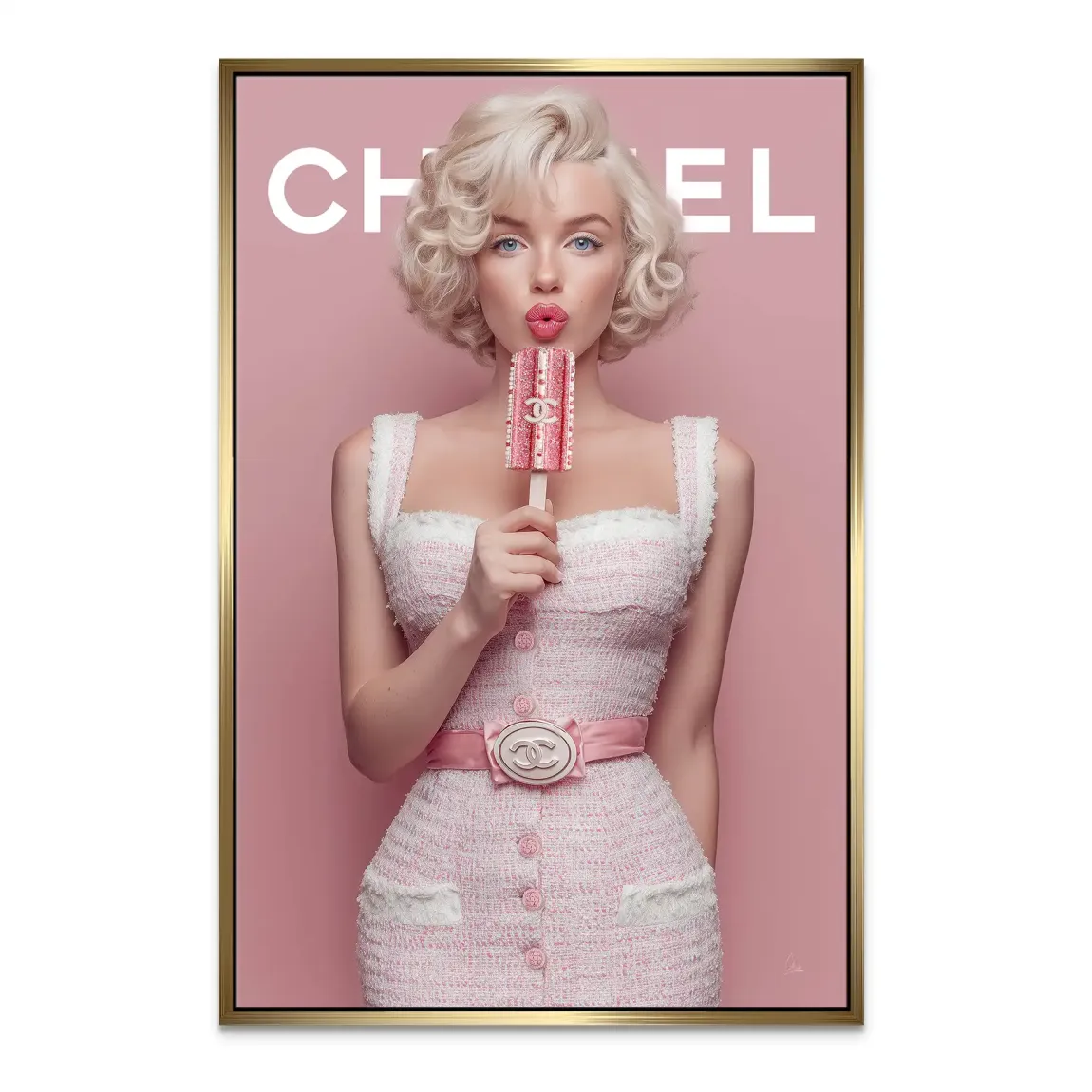 Pink Delight Marilyn Monroe Leinwand Bild