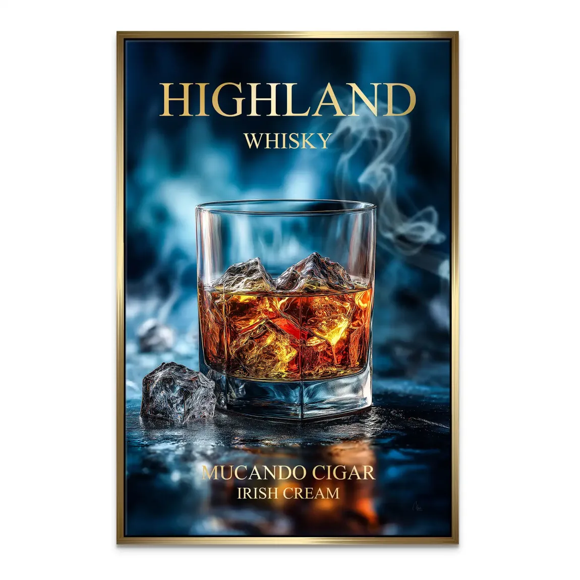 Highland Whisky Glow Leinwand Bild