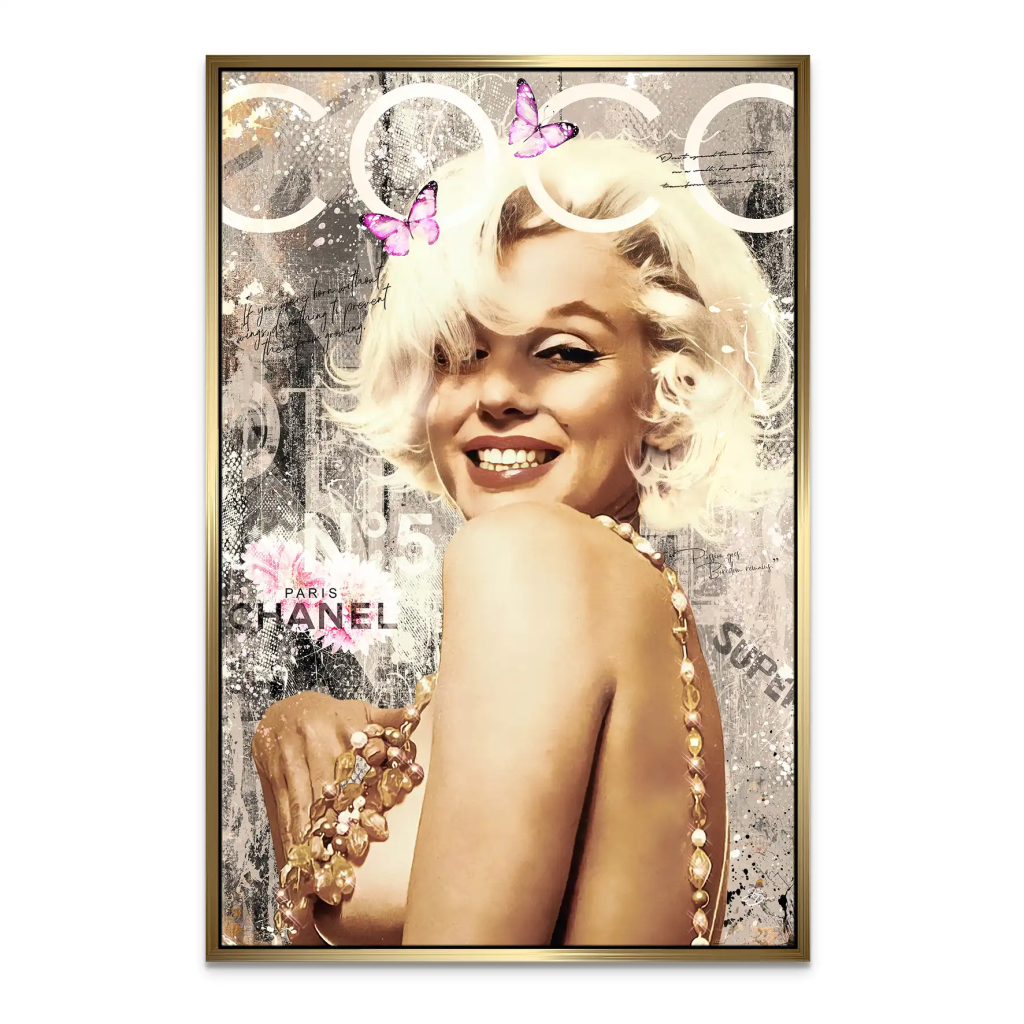 Marilyn Coco Retro Leinwand Bild INGALERIE
