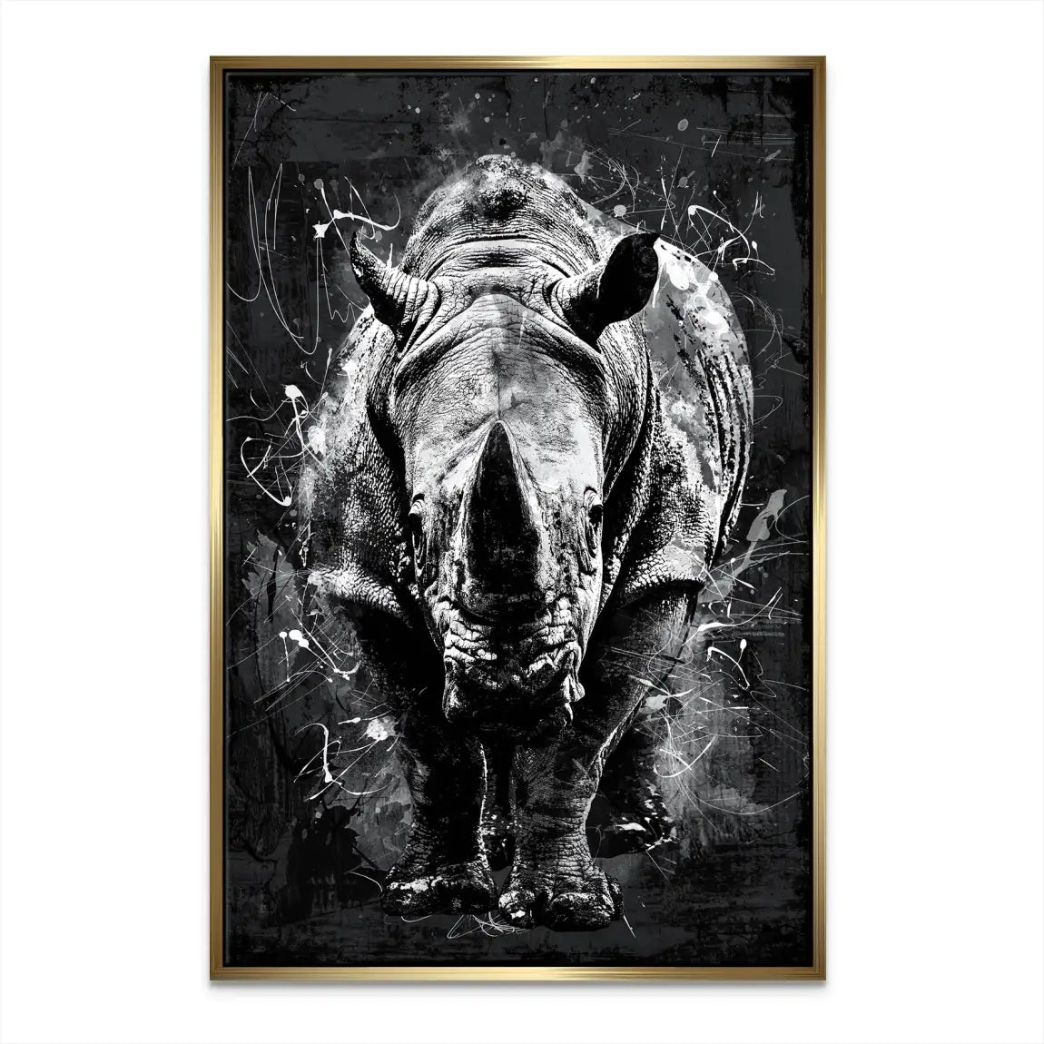 Nashorn Abstrakt Leinwand Bild INGALERIE