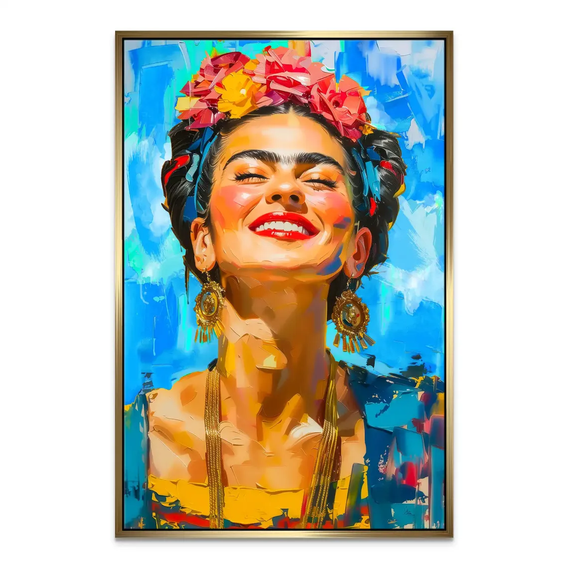 Frida buntes Leben Leinwand Bild