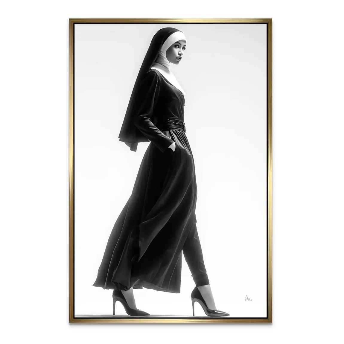 Nonne Couture Leinwand Bild