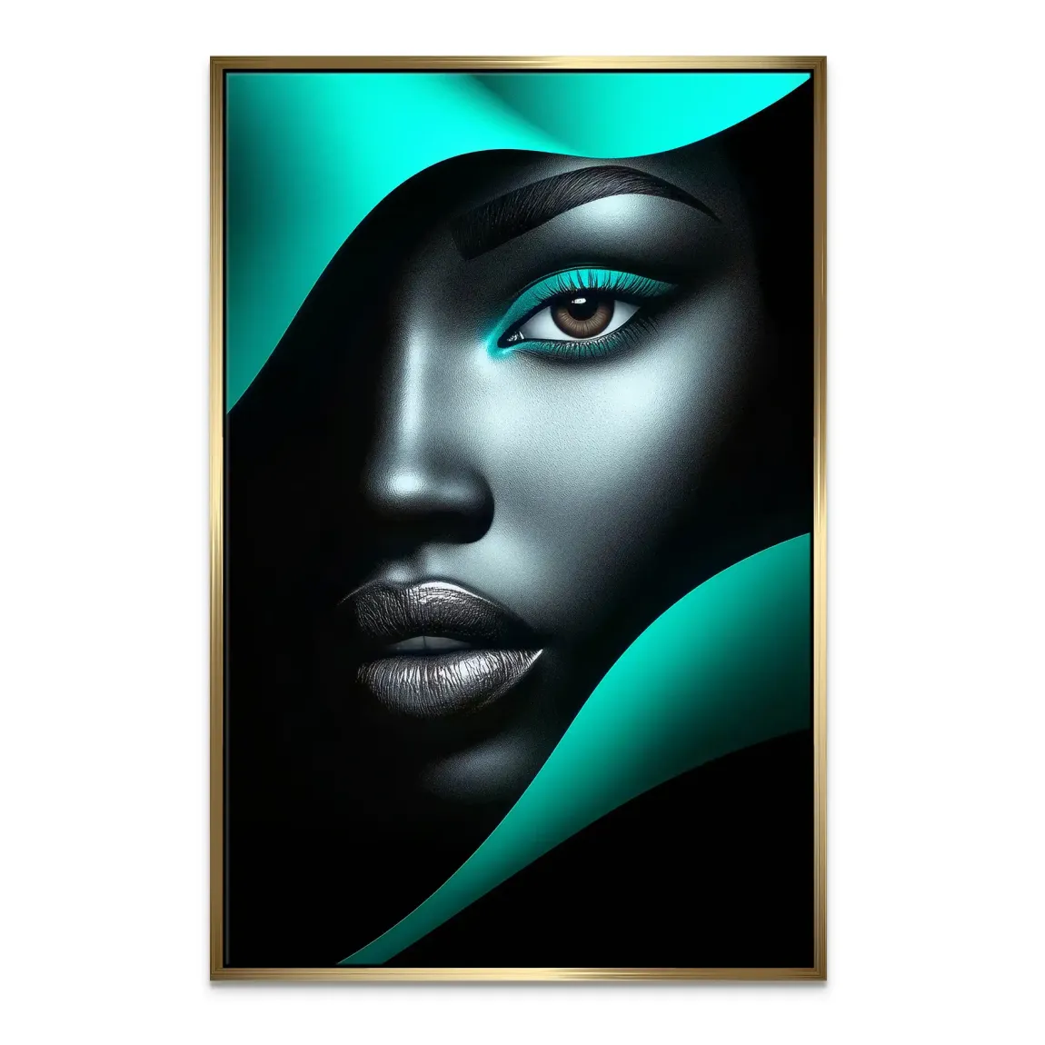 Mystique in Türkis Leinwand Bild INGALERIE