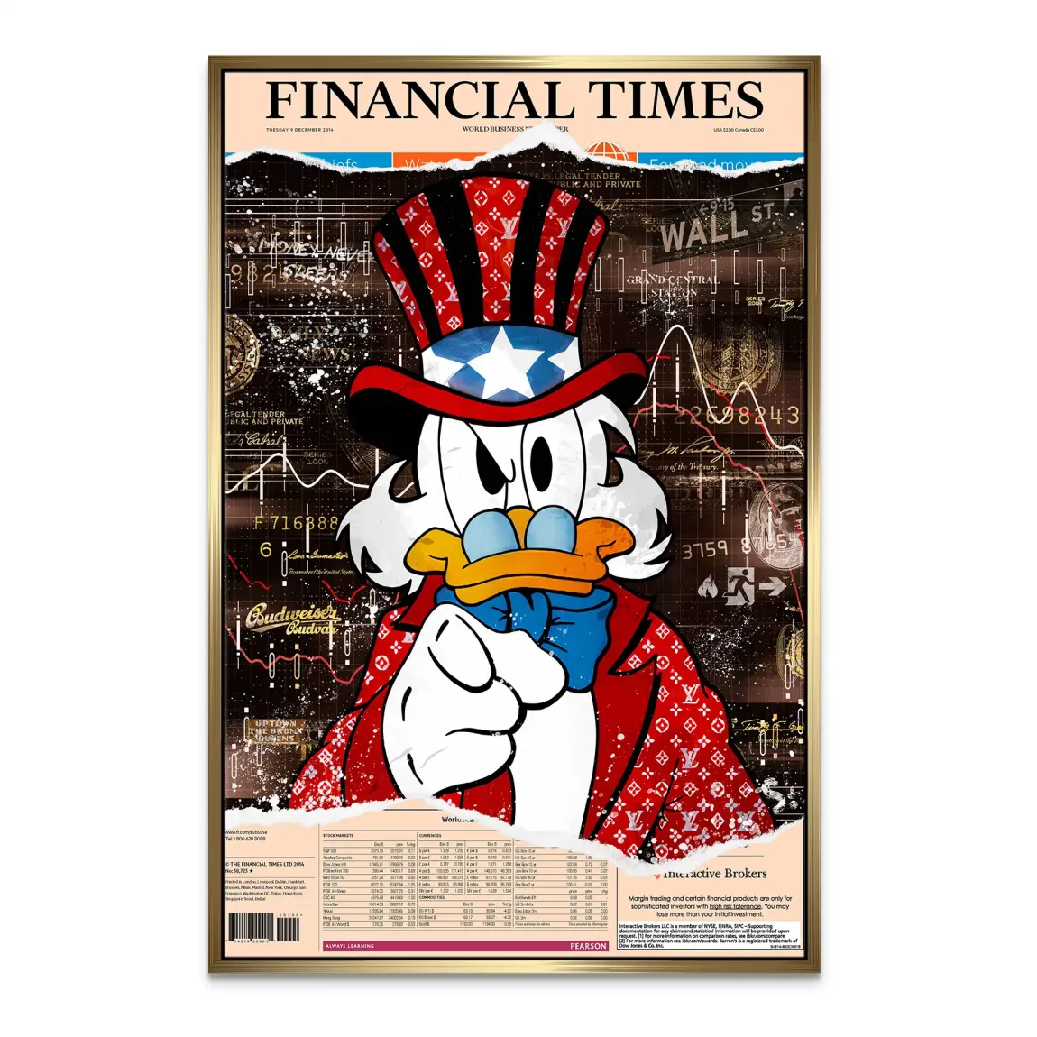 Dagobert Financial Times Leinwand Bild