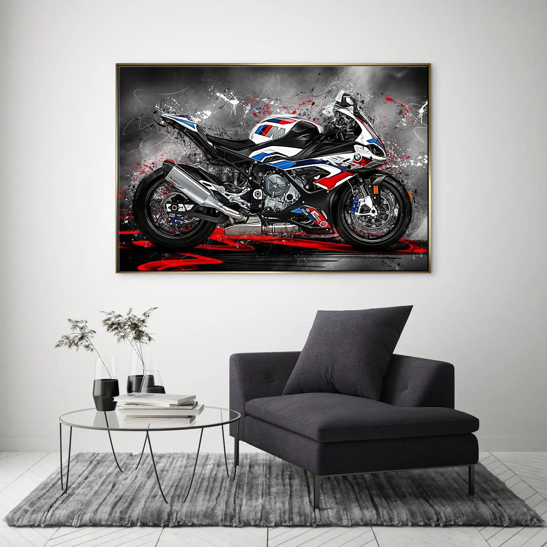 BMW M1000RR Abstrakt Leinwand Bild INGALERIE