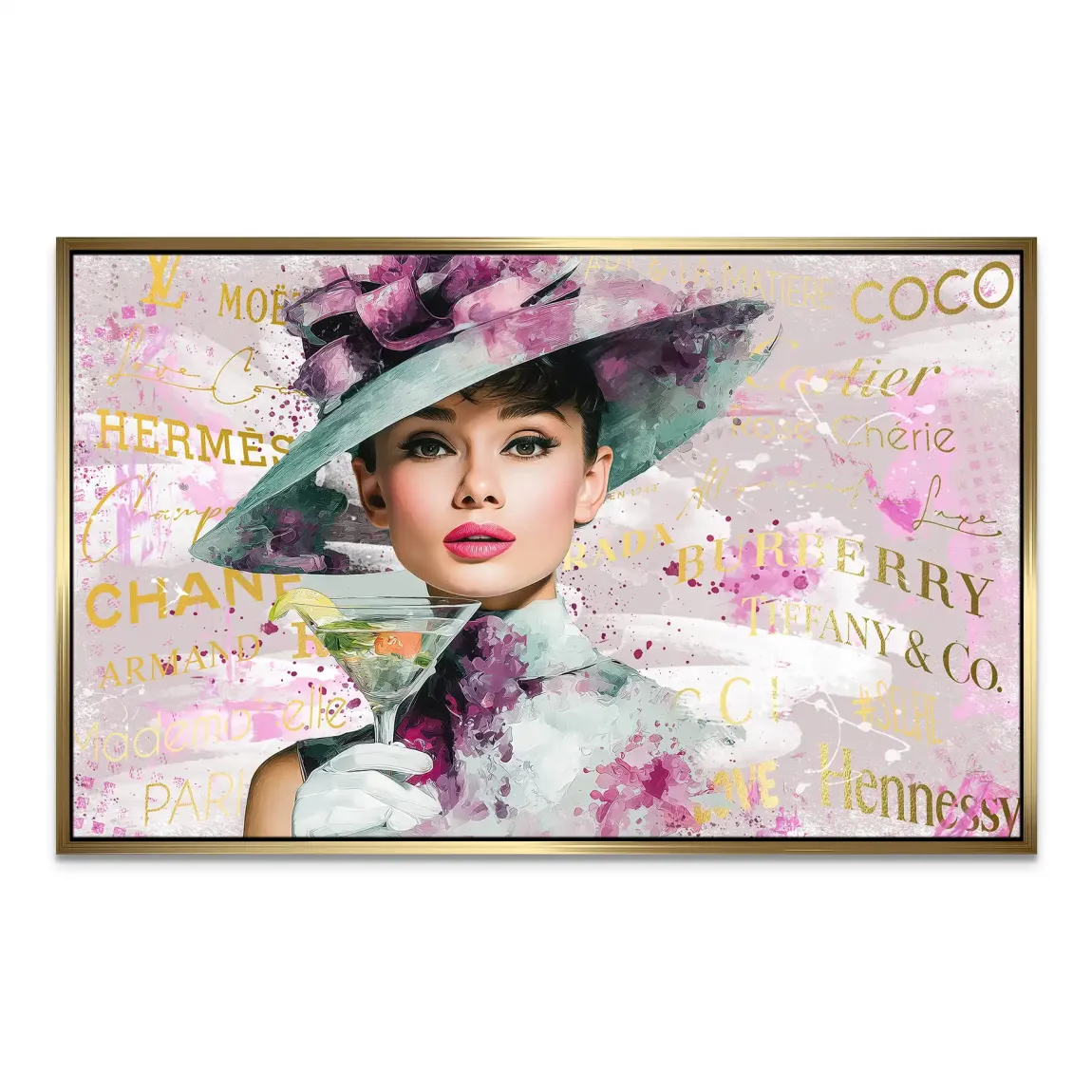 Audrey Hepburn Couture Elegance Leinwand Bild
