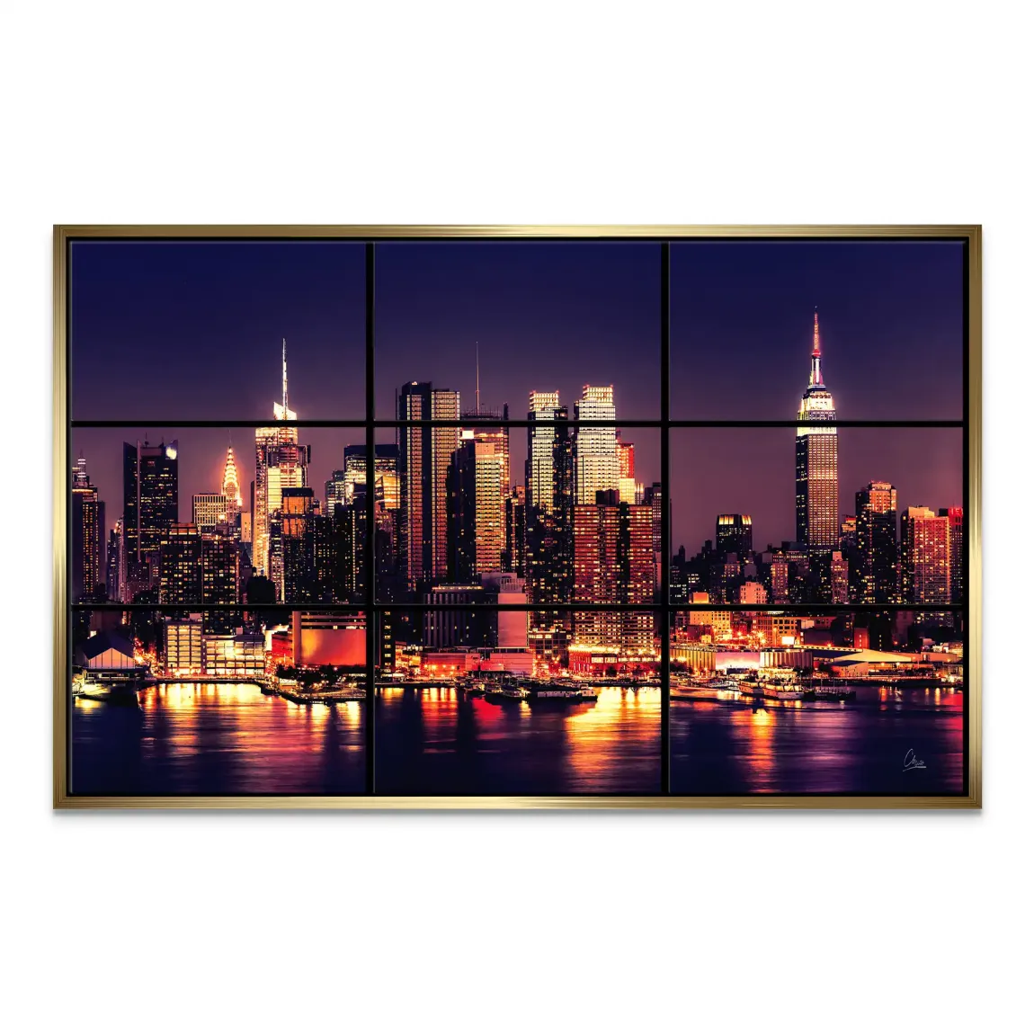 New York Skyline View Leinwand Bild