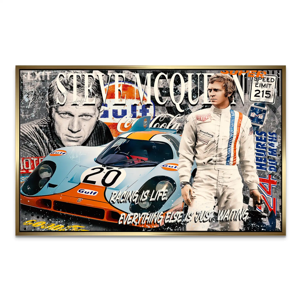 Steve Gulf Racing Leinwand Bild INGALERIE