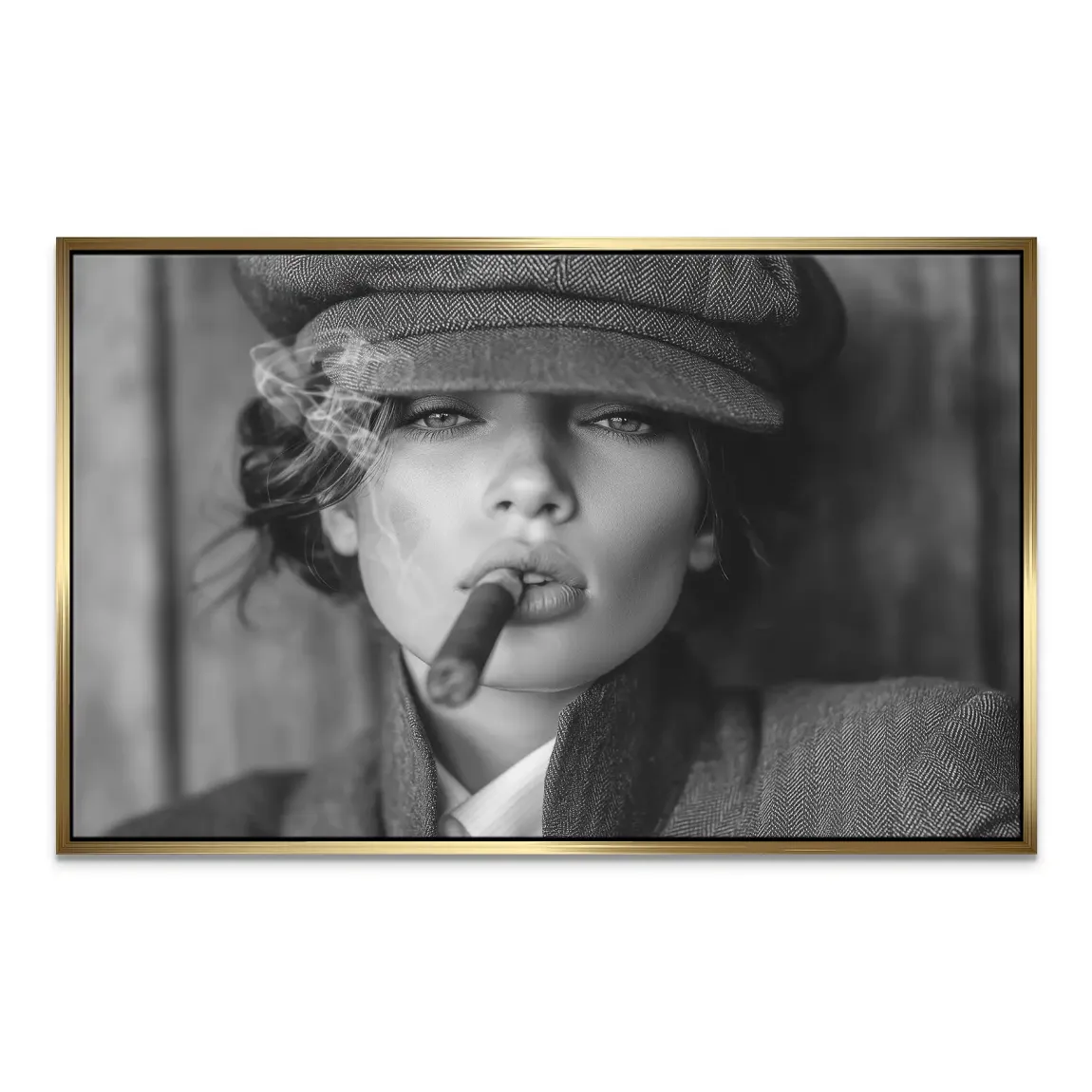 Femme Smoke Leinwand Bild