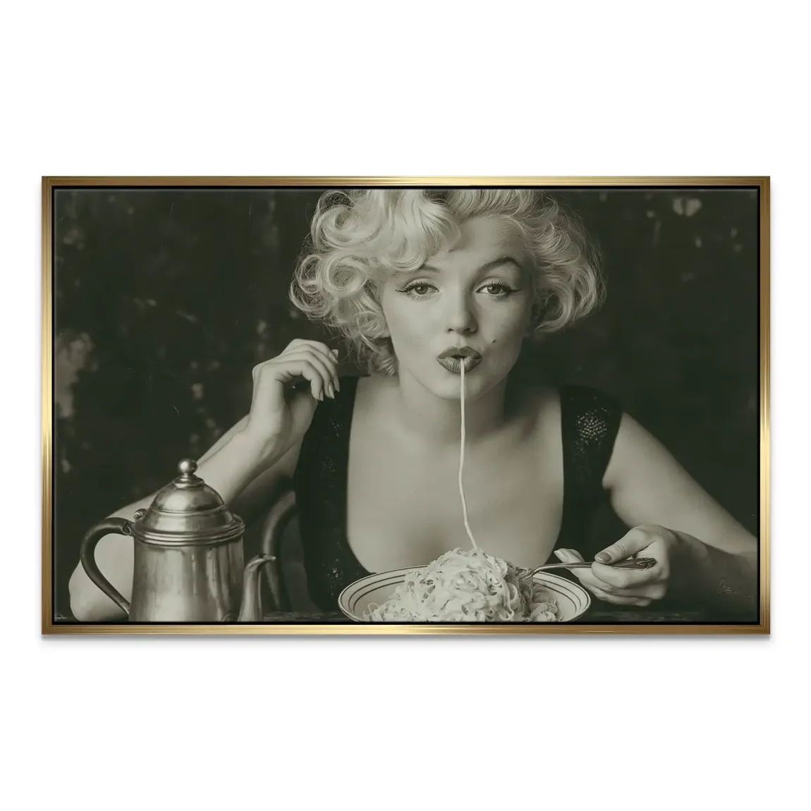Marilyn Pasta Leinwand Bild