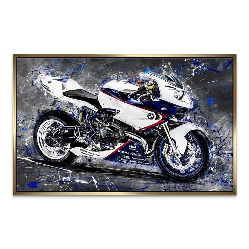 BMW HP2 Abstrakt Style Leinwand Bild INGALERIE