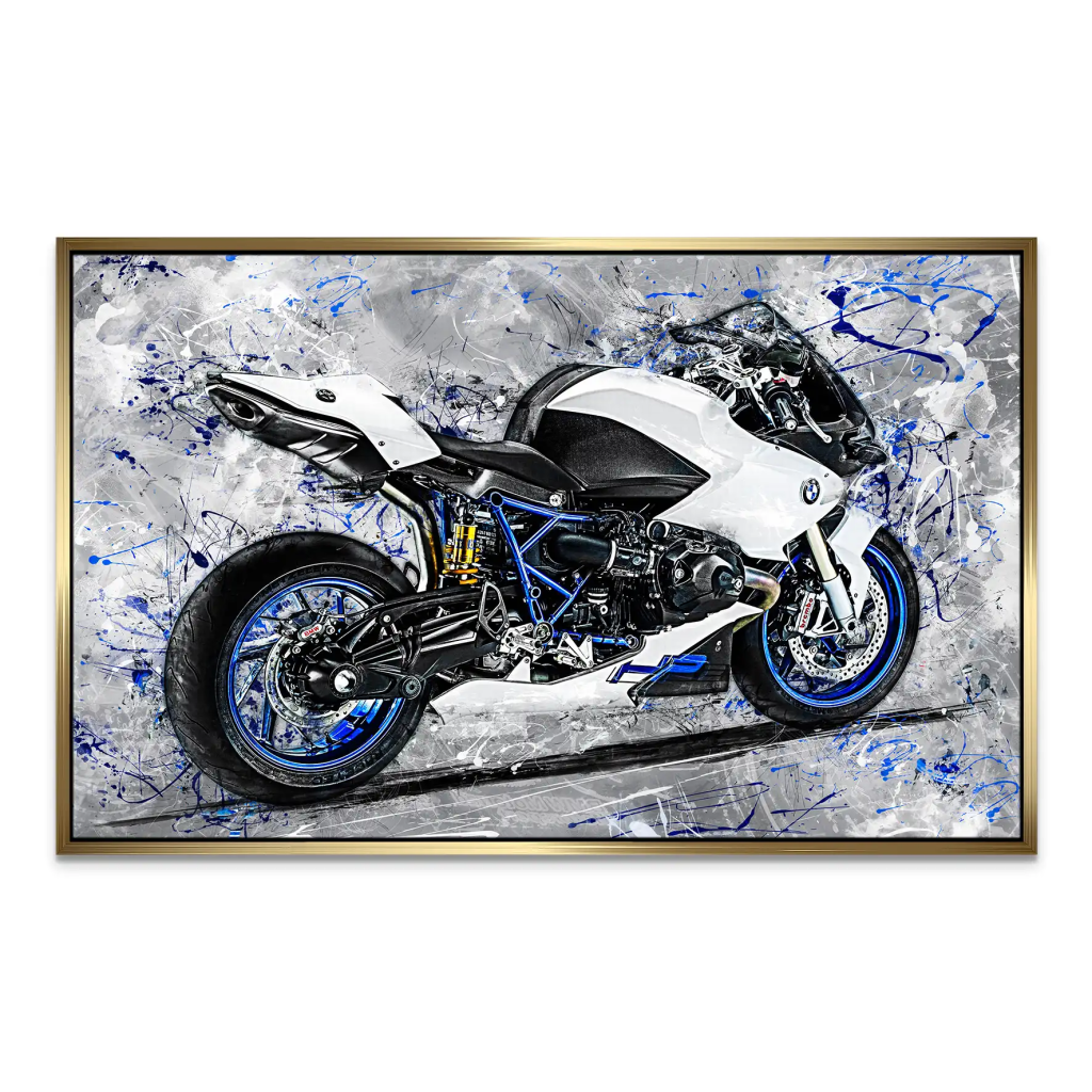 BMW HP2 Abstrakt Art Leinwand Bild INGALERIE
