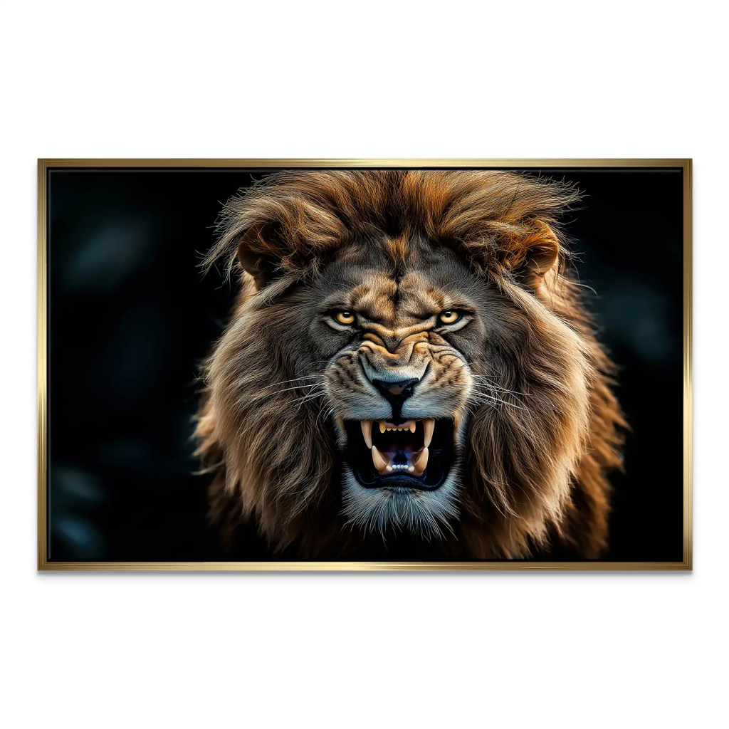 Angry Lion Leinwand Bild INGALERIE