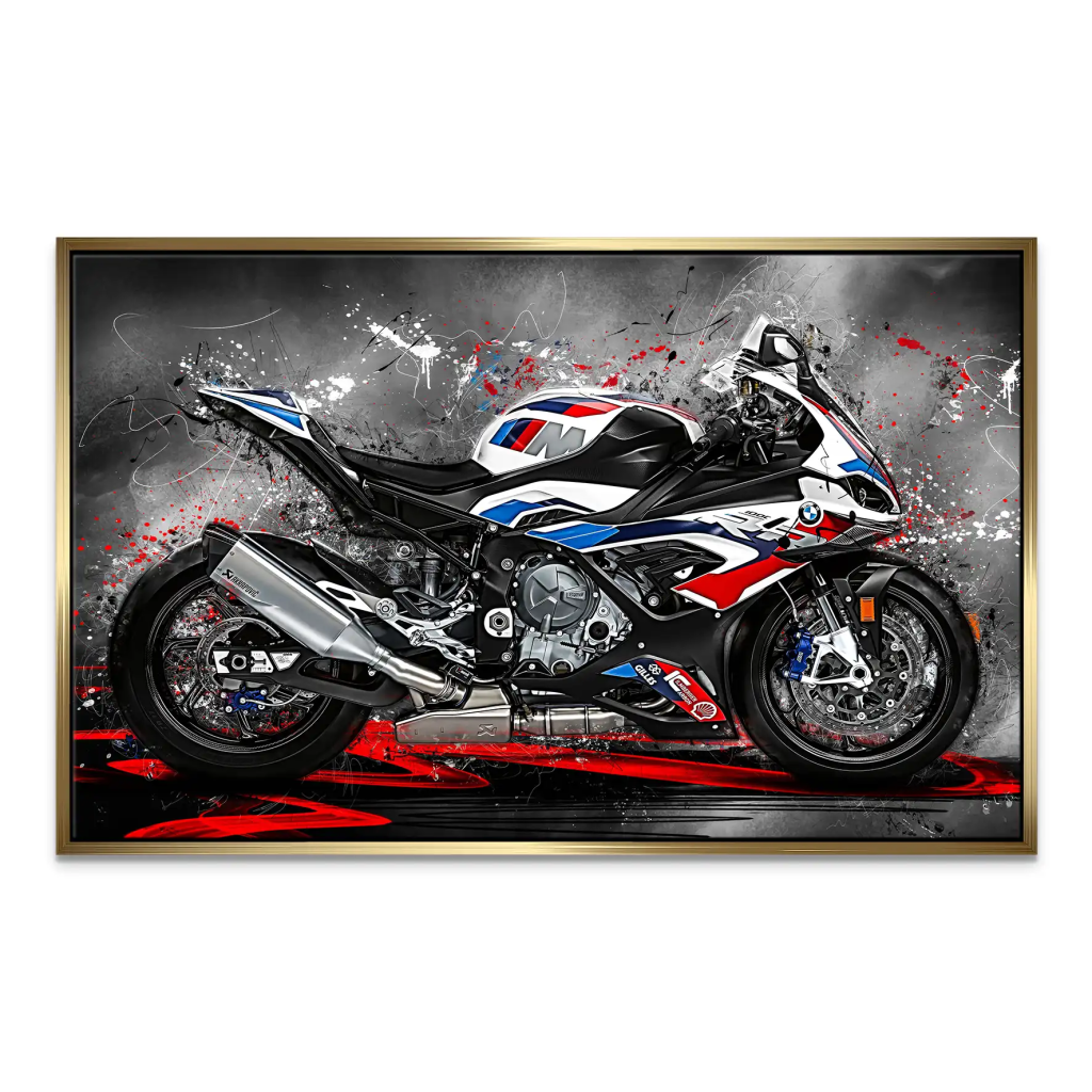 BMW M1000RR Abstrakt Leinwand Bild INGALERIE