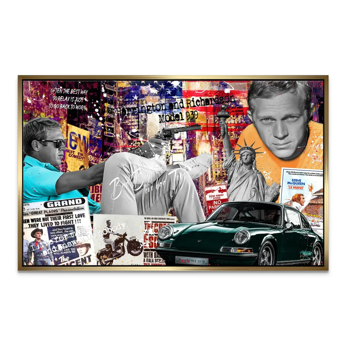 American Legend Steve McQueen Leinwand Bild