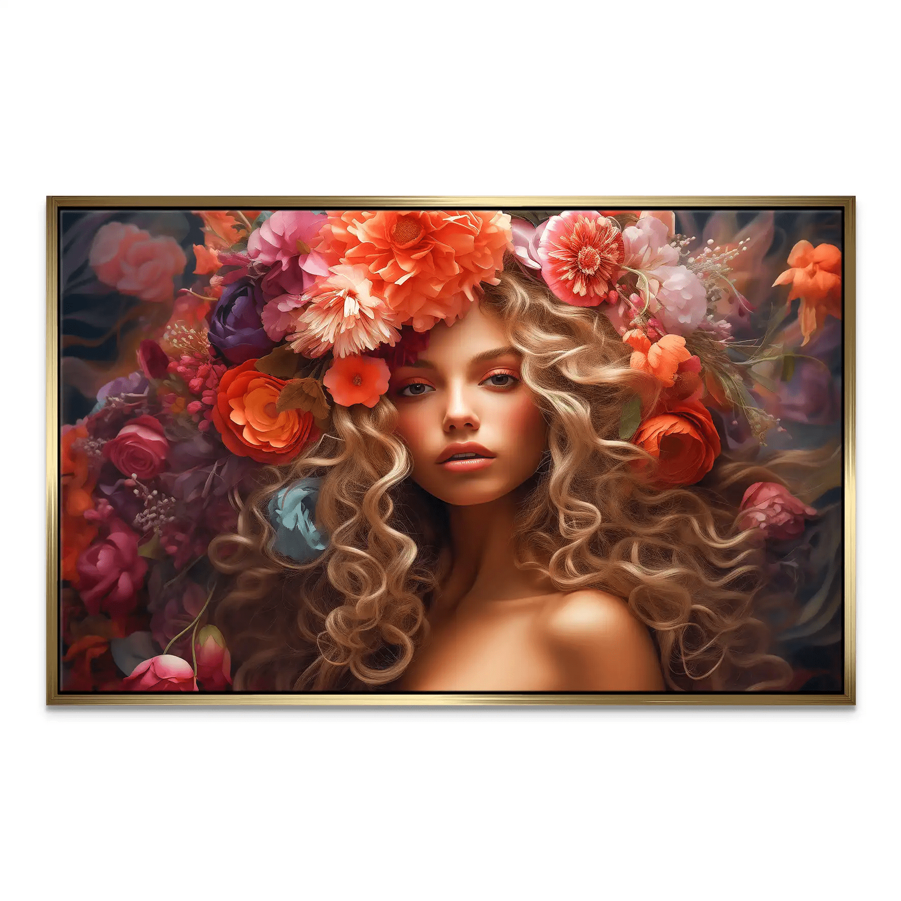 Blumen Mädchen Leinwand Bild INGALERIE