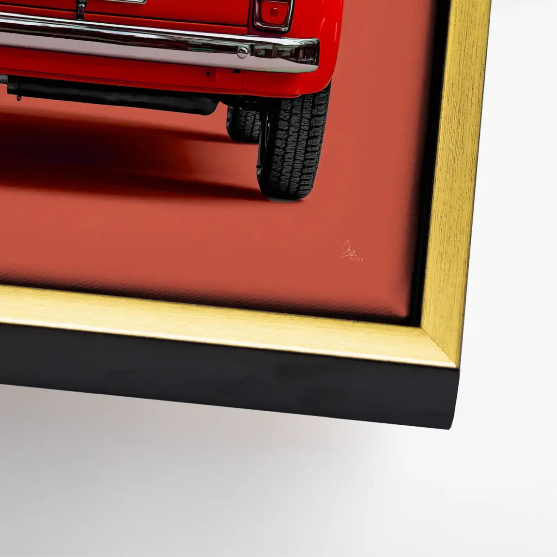 Fiat 500 Rosso Leinwand Bild
